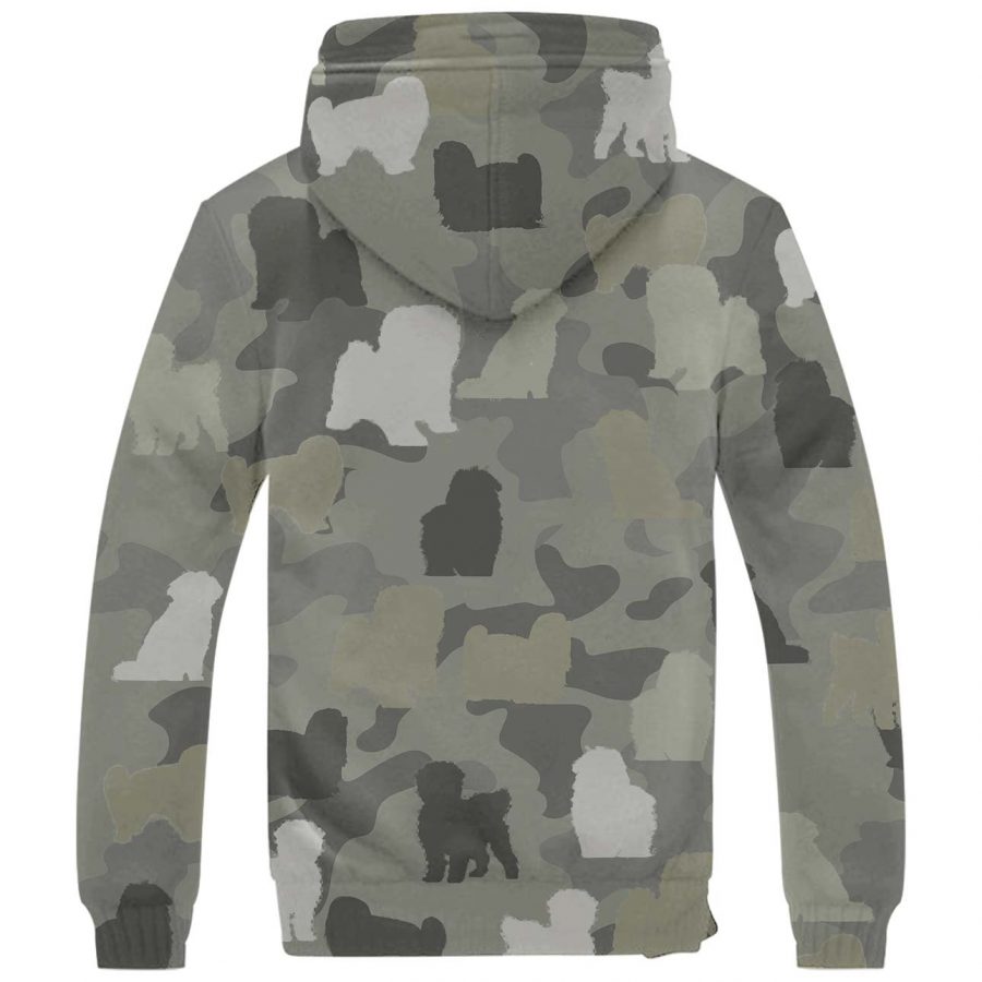 Coton De Tulear Camo Fleece Hoodie