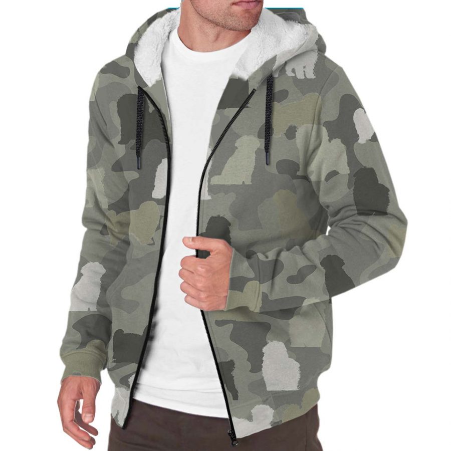 Coton De Tulear Camo Fleece Hoodie