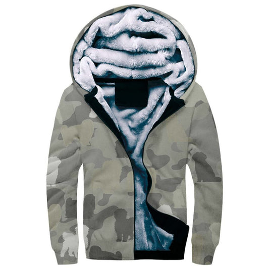 Coton De Tulear Camo Fleece Hoodie