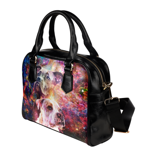 American Pit Bull Terrier Yin Yang Shoulder Handbag