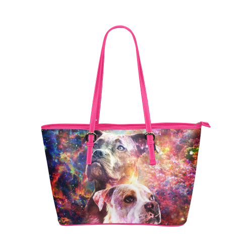 American Pit Bull Terrier Leather Tote Bag