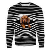 Dachshund - Stripe - Premium Sweater