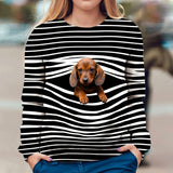 Dachshund - Stripe - Premium Sweater