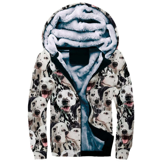 Dalmatian Full Face Fleece Hoodie