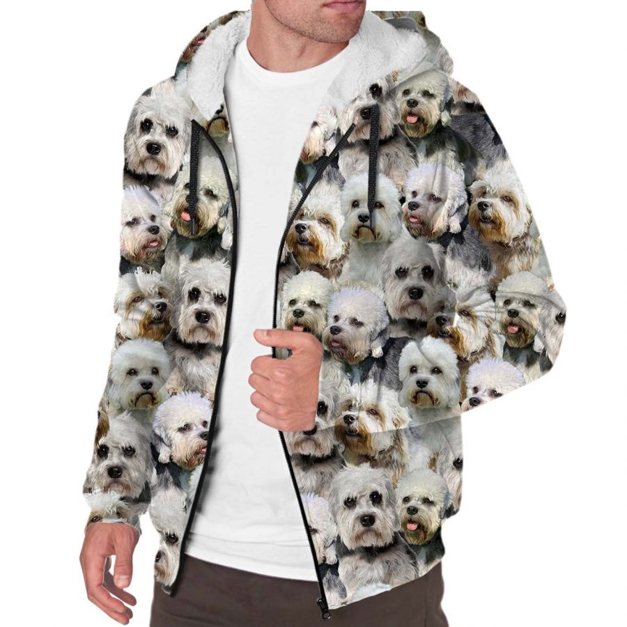 Dandie Dinmont Terrier Full Face Fleece Hoodie