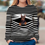 Doberman - Stripe - Premium Sweater