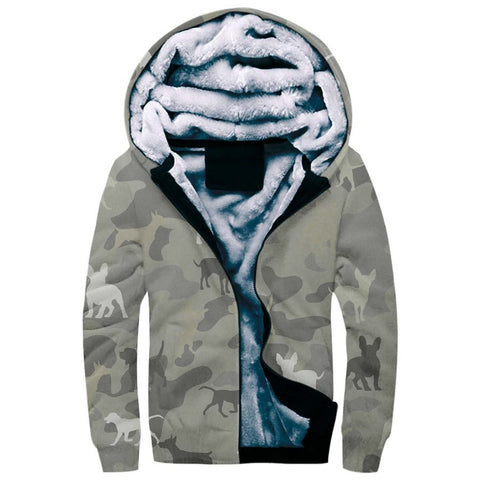 Dog Camo Fleece Hoodie