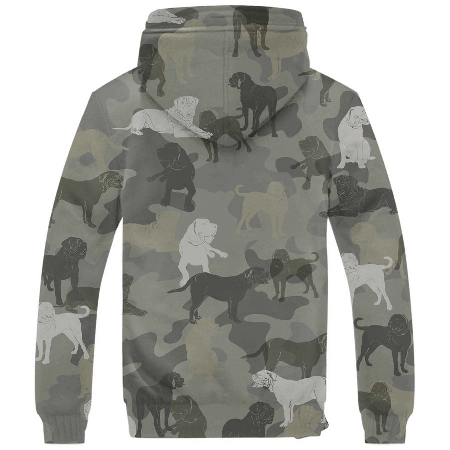 Dogue De Bordeaux Camo Fleece Hoodie