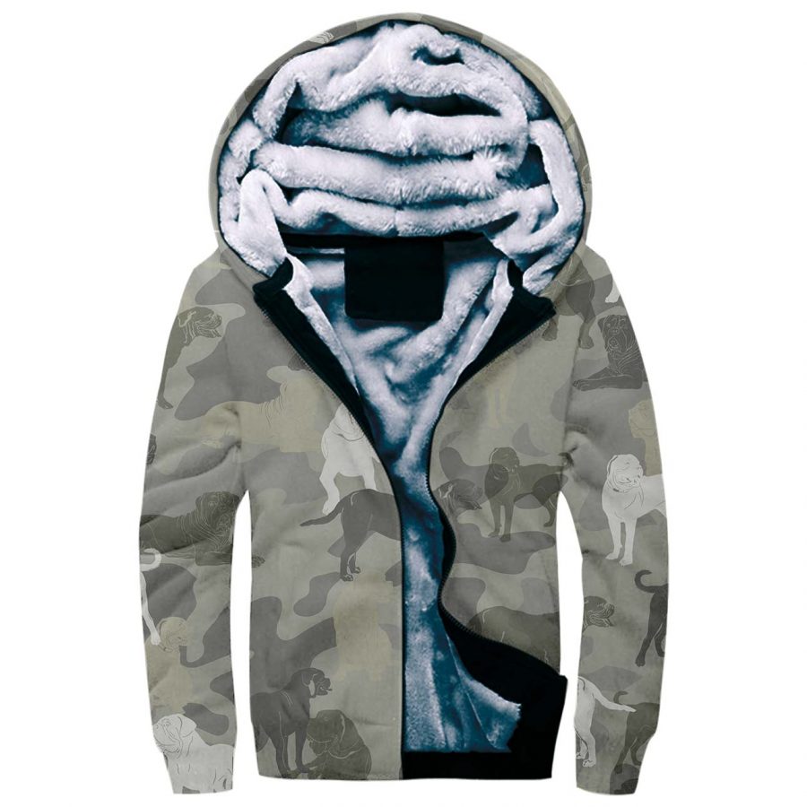 Dogue De Bordeaux Camo Fleece Hoodie