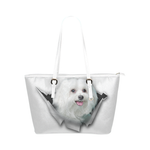 Maltese Leather Tote Bag