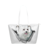 Maltese Leather Tote Bag