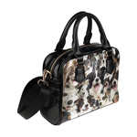 Border Collie Face Shoulder Handbag