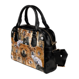 Chow Chow Face Shoulder Handbag