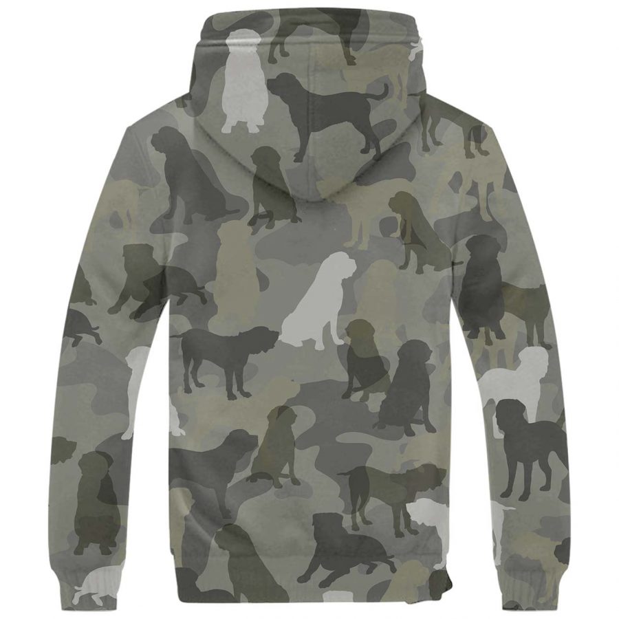 English Mastiff Camo Fleece Hoodie