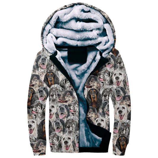 English Setter Full Face Fleece Hoodie