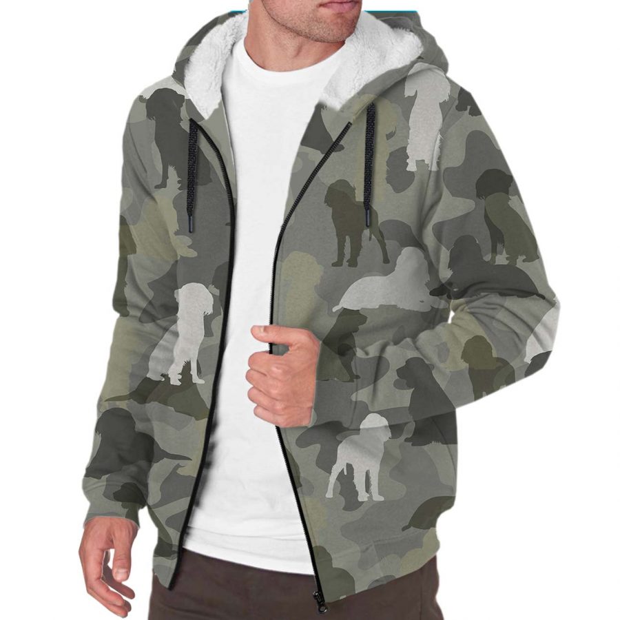 English Springer Spaniel Camo Fleece Hoodie