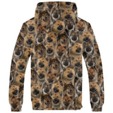 Eurasier Full Face Fleece Hoodie