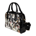 Border Collie Face Shoulder Handbag