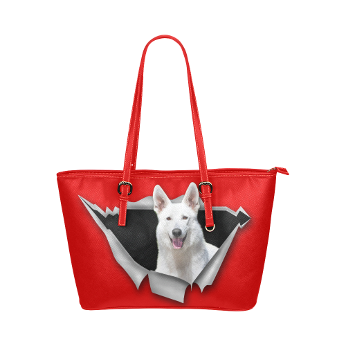 Berger Blanc Suisse Leather Tote Bag