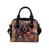 Dachshund Face Shoulder Handbag