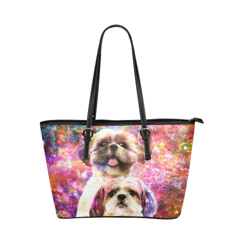 Shih Tzu Leather Tote Bag