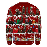 Flat Coated Retriever - Snow Christmas - Premium Sweater