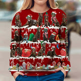 Flat Coated Retriever - Snow Christmas - Premium Sweater