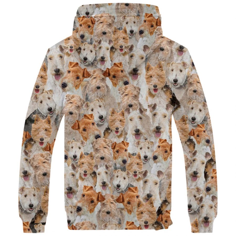 Fox Terrier Full Face Fleece Hoodie