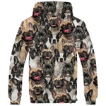 French Bulldog Full Face Fleece Hoodie