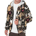 French Bulldog Full Face Fleece Hoodie