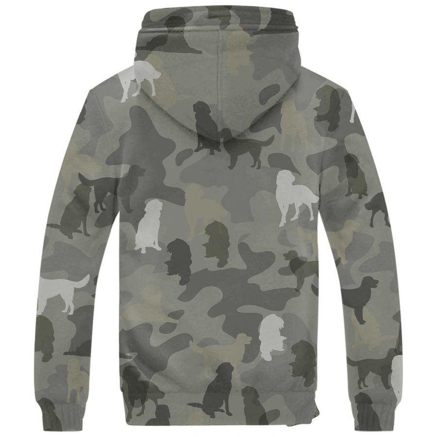 German Longhaired Pointer Camo Fleece Hoodie