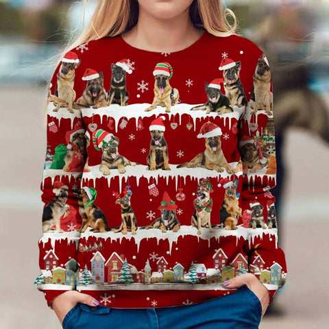 German Shepherd - Snow Christmas - Premium Sweater