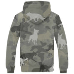 German Shepherd Camo Fleece Hoodie