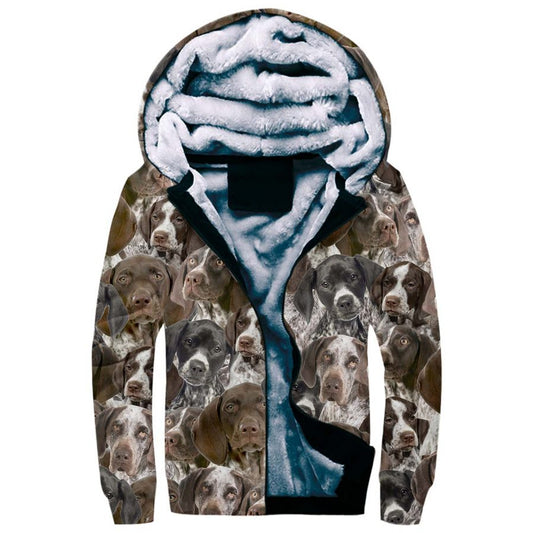 German Shorthaired Pointer Full Face Fleece Hoodie