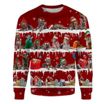 German Wirehaired Pointer - Snow Christmas - Premium Sweater