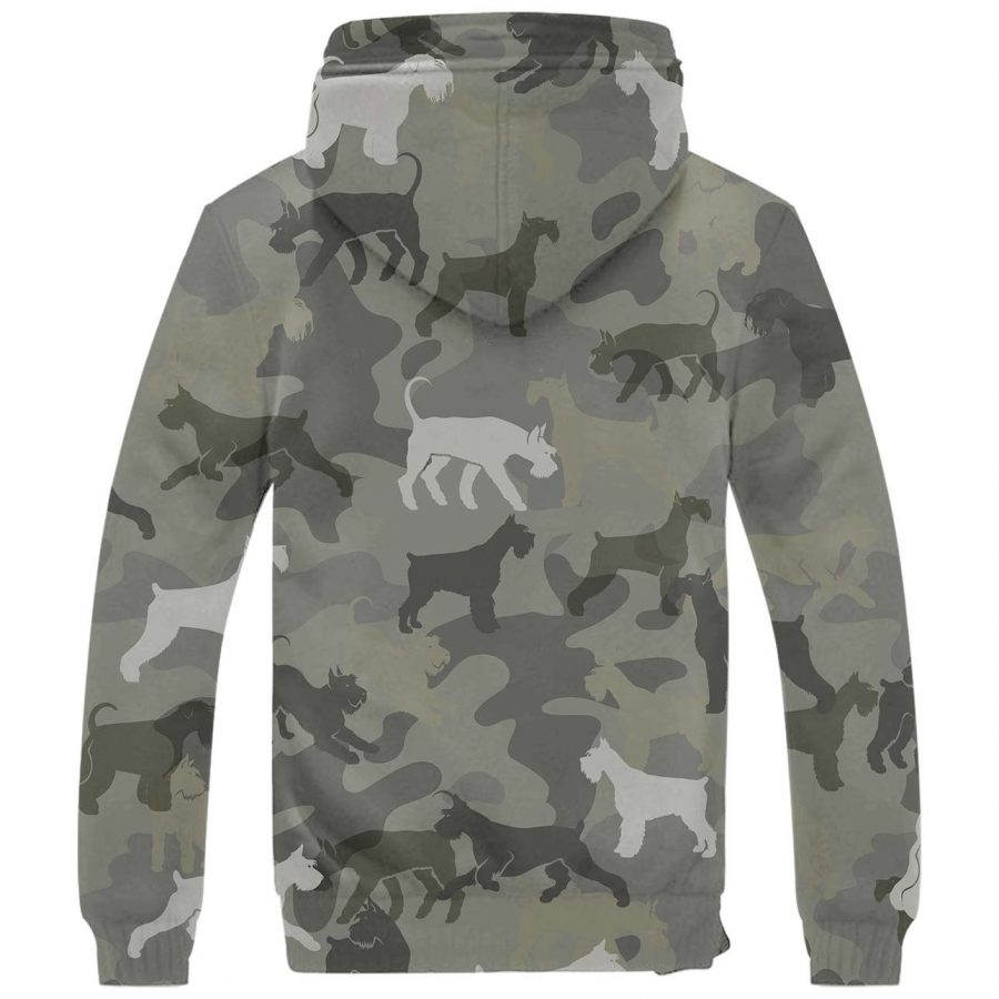 Giant Schnauzer Camo Fleece Hoodie