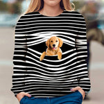 Golden Retriever - Stripe - Premium Sweater