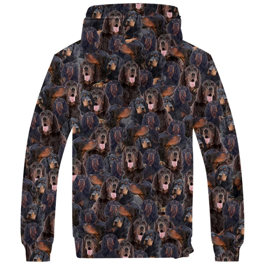 Gordon Setter Full Face Fleece Hoodie