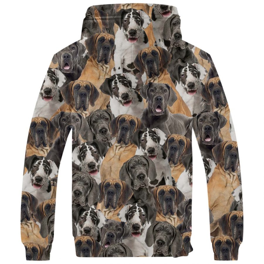 Great Dane Full Face Fleece Hoodie