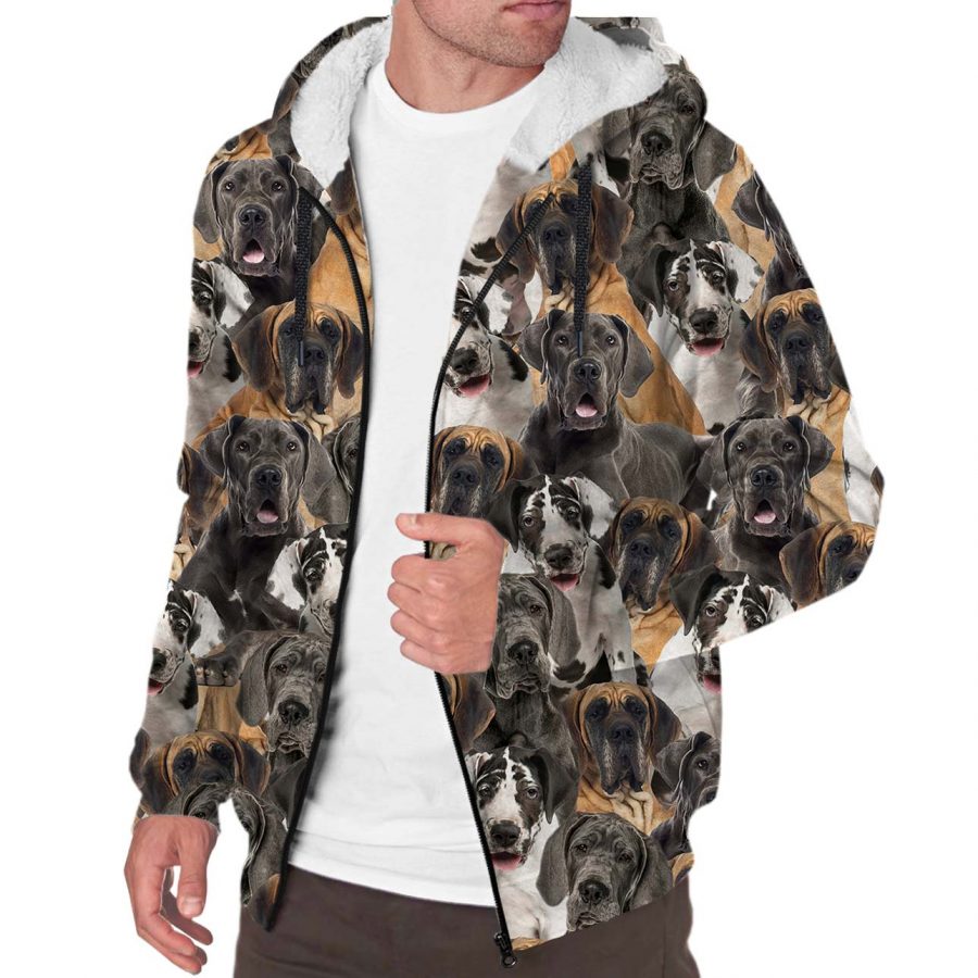 Great Dane Full Face Fleece Hoodie