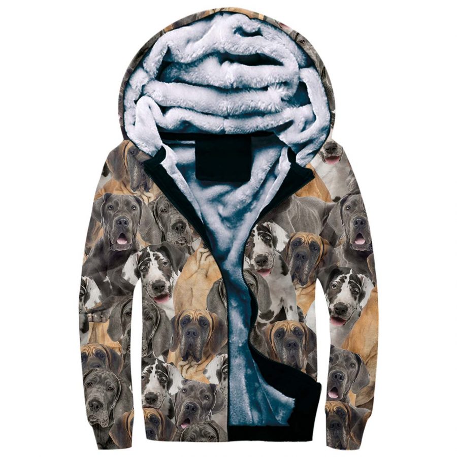 Great Dane Full Face Fleece Hoodie