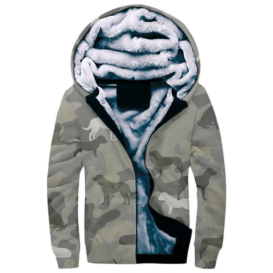 Greater Swiss Mountain Dog Camo Fleece Hoodie