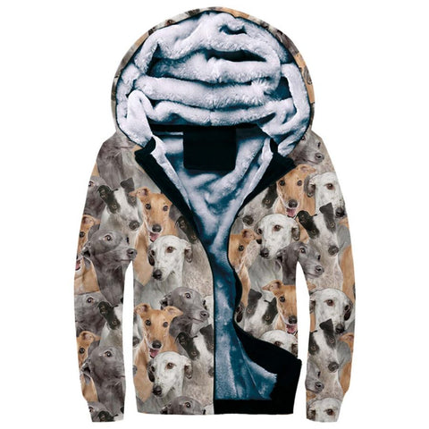 Greyhound Full Face Fleece Hoodie