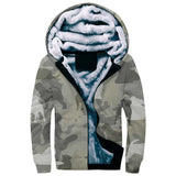 Brussels Griffon Camo Fleece Hoodie