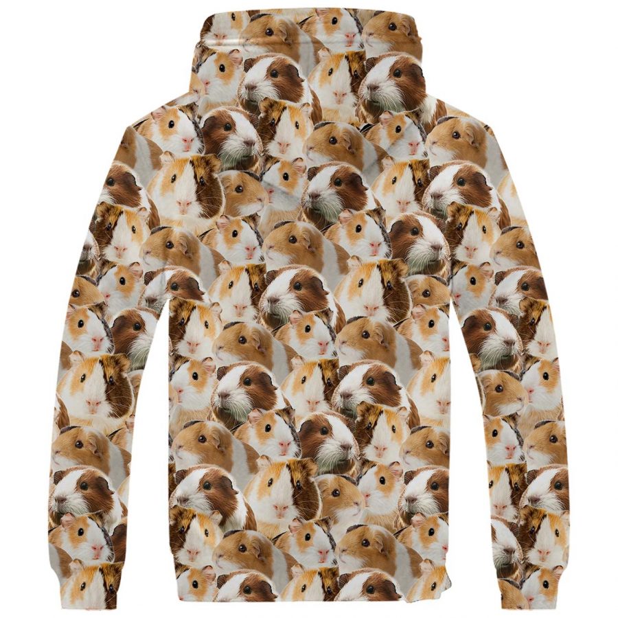 Guinea Pig Full Face Fleece Hoodie