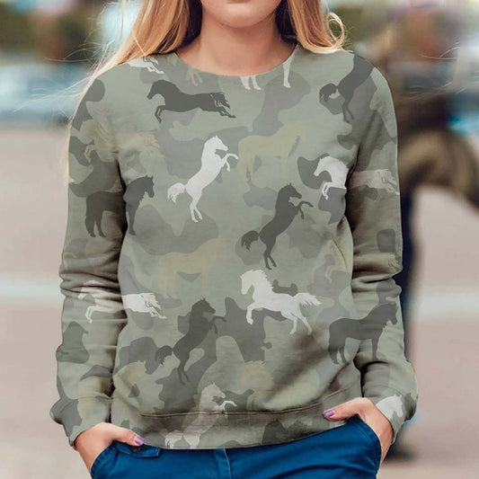 Horse - Camo - Premium Sweater