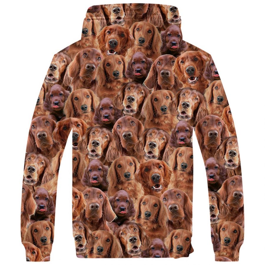 Irish Setter Full Face Fleece Hoodie