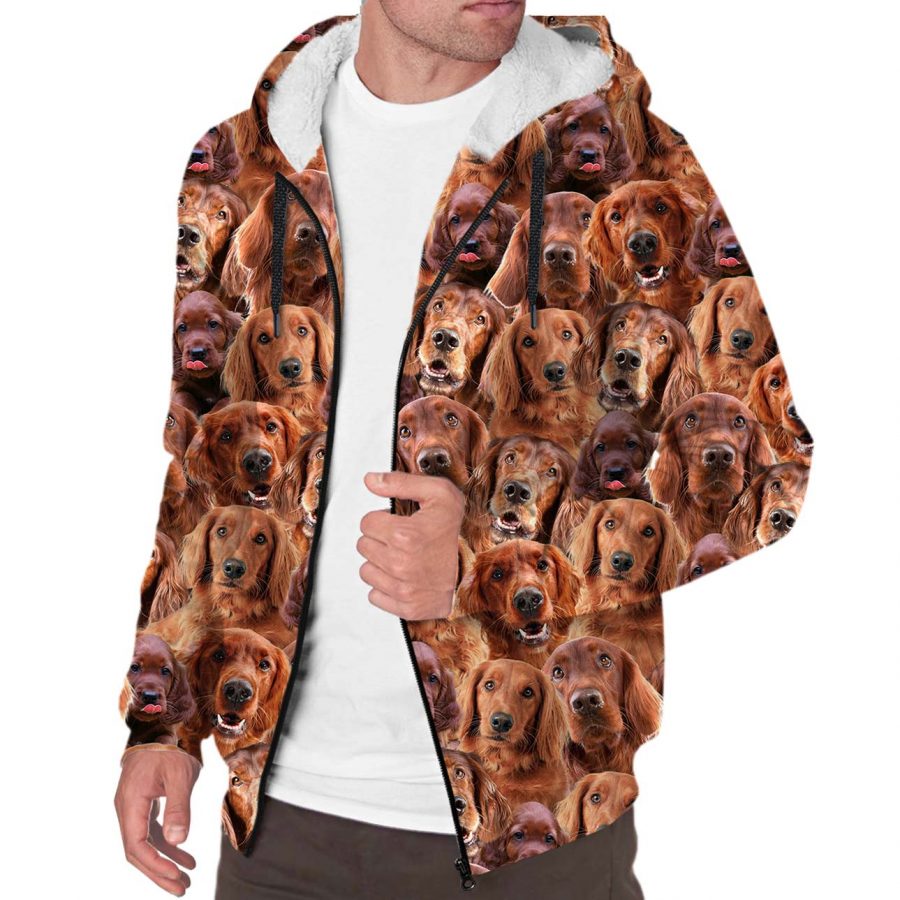 Irish Setter Full Face Fleece Hoodie