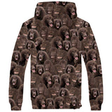 Irish Water Spaniel Full Face Fleece Hoodie