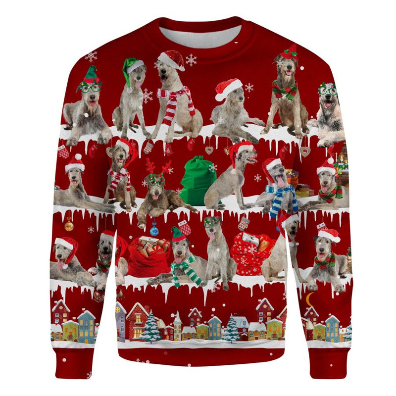 Irish Wolfhound - Snow Christmas - Premium Sweater